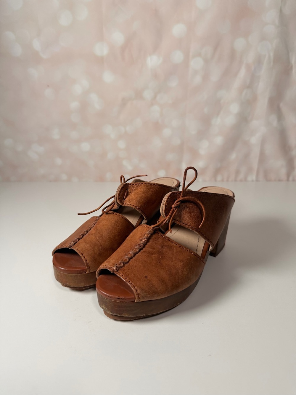 KELSI DAGGER BROOKLYN Tan Leather Heeled Mule